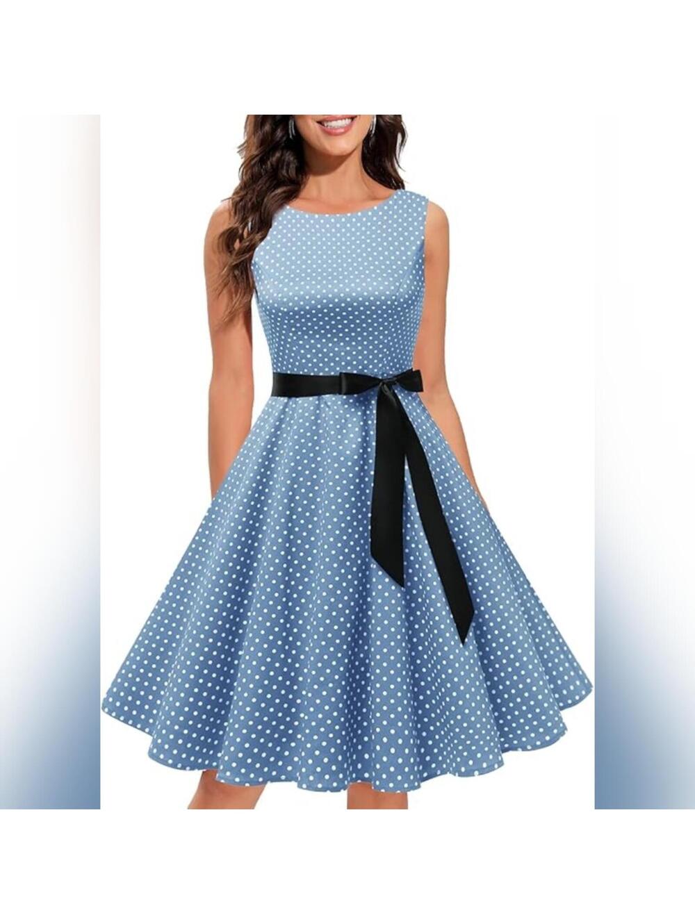 NWT Gardenwed Vintage 1950s Sleeveless Cocktail Retro Tea Swing Dress, 2XL